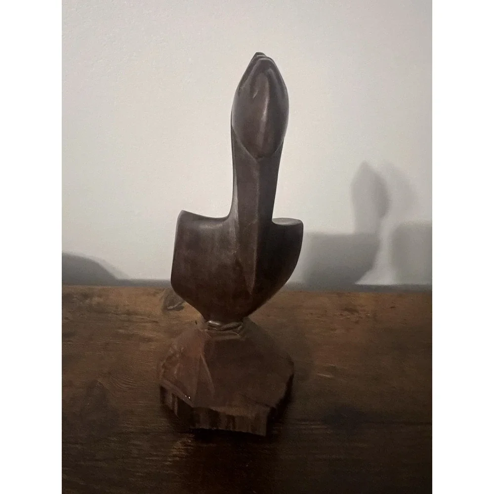 Vintage Hand Carved Ironwood Pelican 6.75